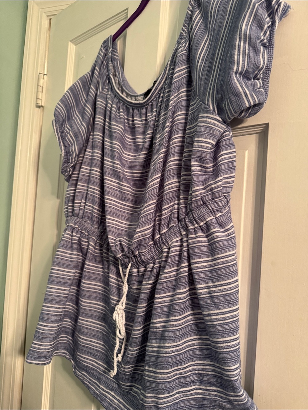 Lane Bryant blue/white striped top